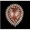 Image 1 : 14KT Rose Gold 10.29ct Morganite and Diamond Ring