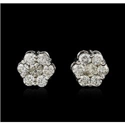 14KT White Gold 1.20ctw Diamond Earrings