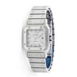 Unisex Cartier Stainless Steel Santos Galbee Wristwatch