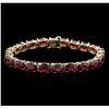 Image 1 : 14KT Yellow Gold 33.96ctw Ruby Bracelet