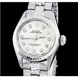 Ladies Rolex Stainless Steel Oyster Perpetual Wristwatch