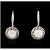 Image 1 : 14KT White Gold 1.67ctw Diamond Earrings