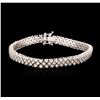 Image 1 : 18KT White Gold 3.31ctw Diamond Tennis Bracelet