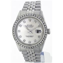 Gents Rolex Stainless Steel 1.20ctw Diamond DateJust Wristwatch