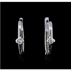 14KT White Gold 0.04ctw Diamond Earrings