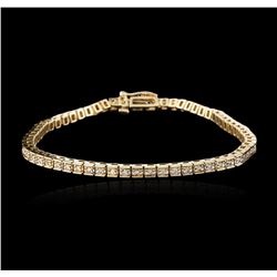 14KT Yellow Gold 1.07ctw Diamond Tennis Bracelet