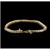 Image 3 : 14KT Yellow Gold 1.07ctw Diamond Tennis Bracelet