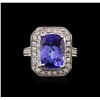 Image 1 : 14KT White Gold 9.03ct Tanzanite and Diamond Ring