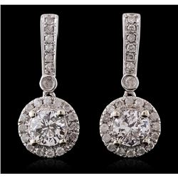 14KT White Gold 1.55ctw Diamond Earrings