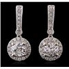 Image 1 : 14KT White Gold 1.55ctw Diamond Earrings