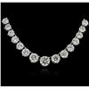 Image 1 : 18KT White Gold 15.80ctw Diamond Necklace