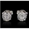 Image 1 : 14KT White Gold 2.05ctw Diamond Stud Earrings