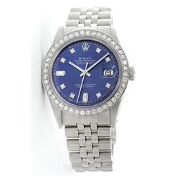 Gents Rolex Stainless Steel 1.00ctw Diamond DateJust Wristwatch