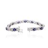 Image 3 : 14KT White Gold 5.72ctw Sapphire and Diamond Bracelet