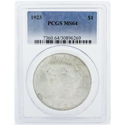 1923 PCGS MS64 Peace Silver Dollar