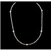 Image 1 : 14KT White Gold 21.78ctw Rough Diamond Necklace