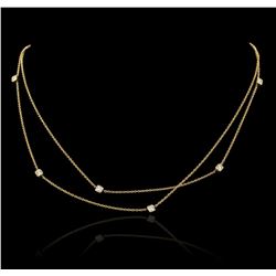 14KT Yellow Gold 0.30ctw Diamond Necklace