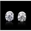 Image 2 : 14KT White Gold 1.24ctw Diamond Solitaire Earrings