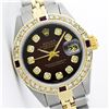 Image 1 : Ladies Rolex Two-Tone Diamond and Ruby DateJust Wristwatch