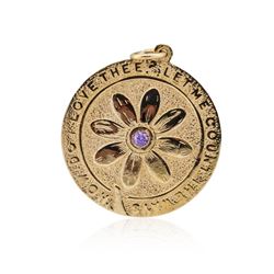 14KT Yellow Gold Amethyst Pendant