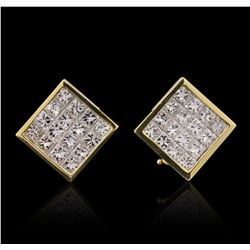 18KT Yellow Gold 2.51ctw Diamond Earrings