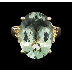 10KT Yellow Gold 10.00ct Prasiolite Ring