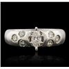 Image 1 : 14KT White Gold 0.26ct Marquise Cut Diamond Ring A10270