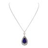Image 2 : 14KT White Gold GIA Certified 17.24ct Tanzanite and Diamond Pendant With Chain