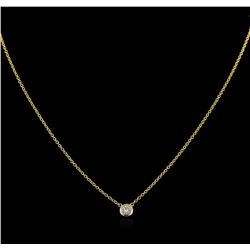 14KT Yellow Gold 0.30ct Diamond Solitaire Necklace