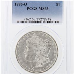 1885-O Morgan Silver Dollar PCGS Graded MS63