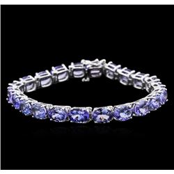 14KT White Gold 26.35ctw Tanzanite Bracelet