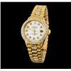 Image 1 : Ladies Rolex 18KT Yellow Gold 1.50ctw Diamond DateJust Wristwatch