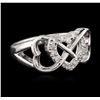 Image 2 : 14KT White Gold 0.17ctw Diamond Ring