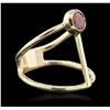 Image 2 : 14KT Yellow Gold 0.55ct Ruby Ring