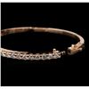 Image 3 : 14KT Rose Gold 3.16ctw Diamond Bangle Bracelet