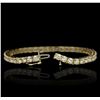 Image 3 : 14KT Yellow Gold 6.75ctw Diamond Tennis Bracelet