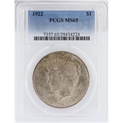 1922  MS65 Peace Silver Dollar