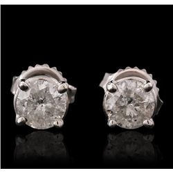 14KT White Gold 1.31ctw Diamond Stud Earrings