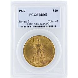 1927 PCGS MS63 $20 St. Gaudens Double Eagle Coin