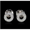 Image 1 : 14KT White Gold 0.20ctw Diamond Earrings