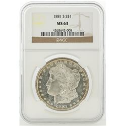 1881-S NGC MS63 Morgan Silver Dollar