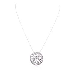 14KT White Gold 1.25ctw Diamond Pendant With Chain