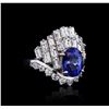 Image 4 : 14KT White Gold 4.00ct Tanzanite and Diamond Ring