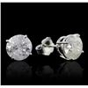Image 2 : 14KT White Gold 3.27ctw Diamond Stud Earrings