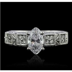 18KT White Gold EGL Certified 1.32ctw Diamond Ring