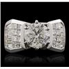 Image 2 : 18KT White Gold 4.16ctw Diamond Ring