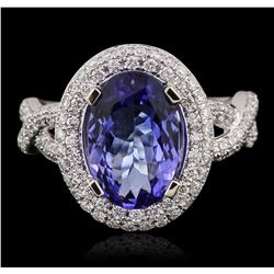 18KT White Gold 2.79ct Tanzanite and Diamond Ring