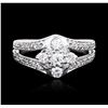 Image 1 : 14KT White Gold 1.00ctw Diamond Ring