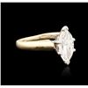 Image 2 : 14KT Two-Tone Gold 1.51ct Marquise Cut Diamond Solitaire Ring