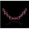 Image 1 : 14KT Yellow Gold 44.89ctw Ruby and Diamond Necklace